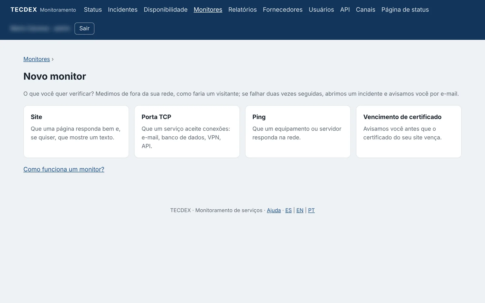 Você adiciona seu site
